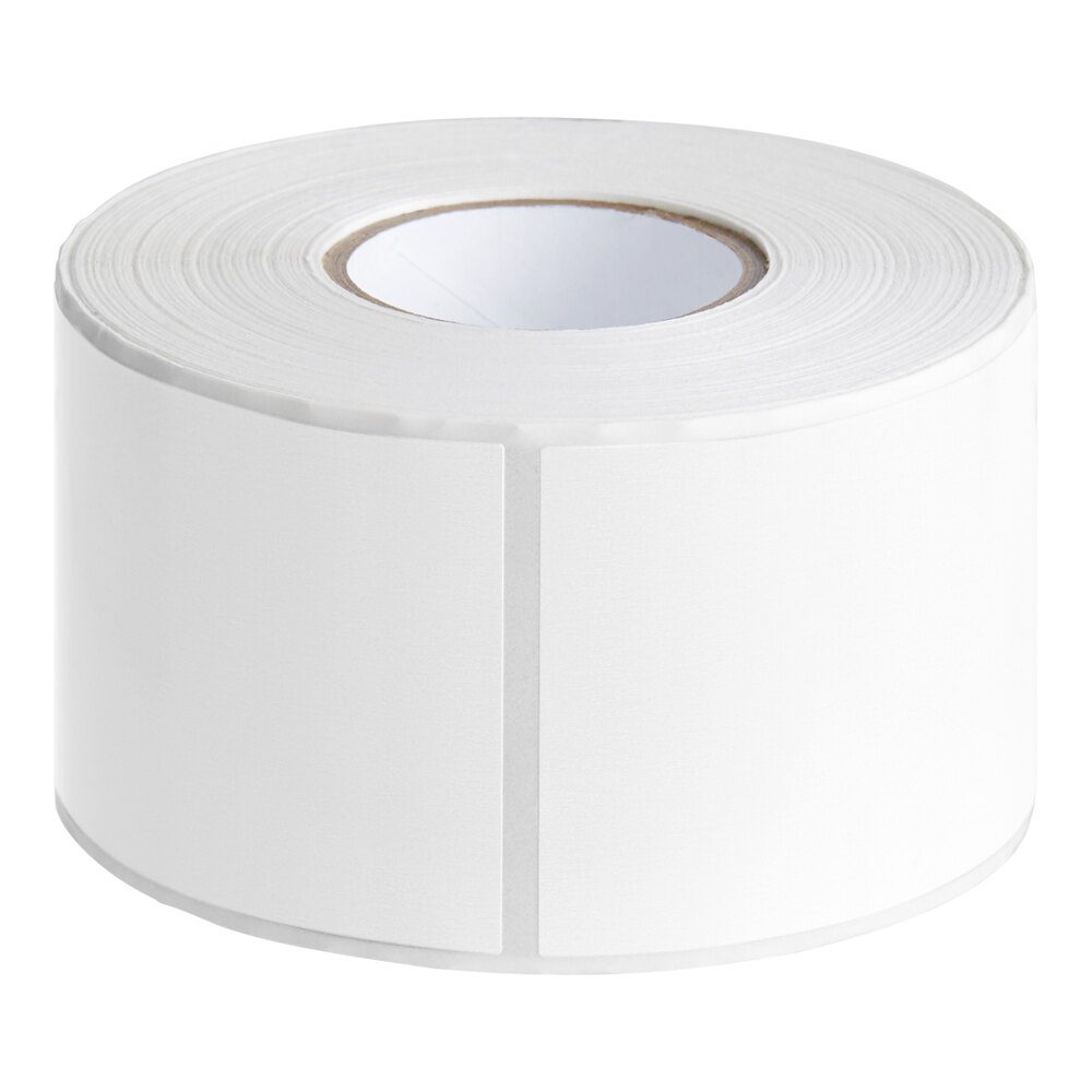 Lavex 2" x 3" White Semi-Gloss Paper Permanent Rectangular Inventory Label - 500/Roll