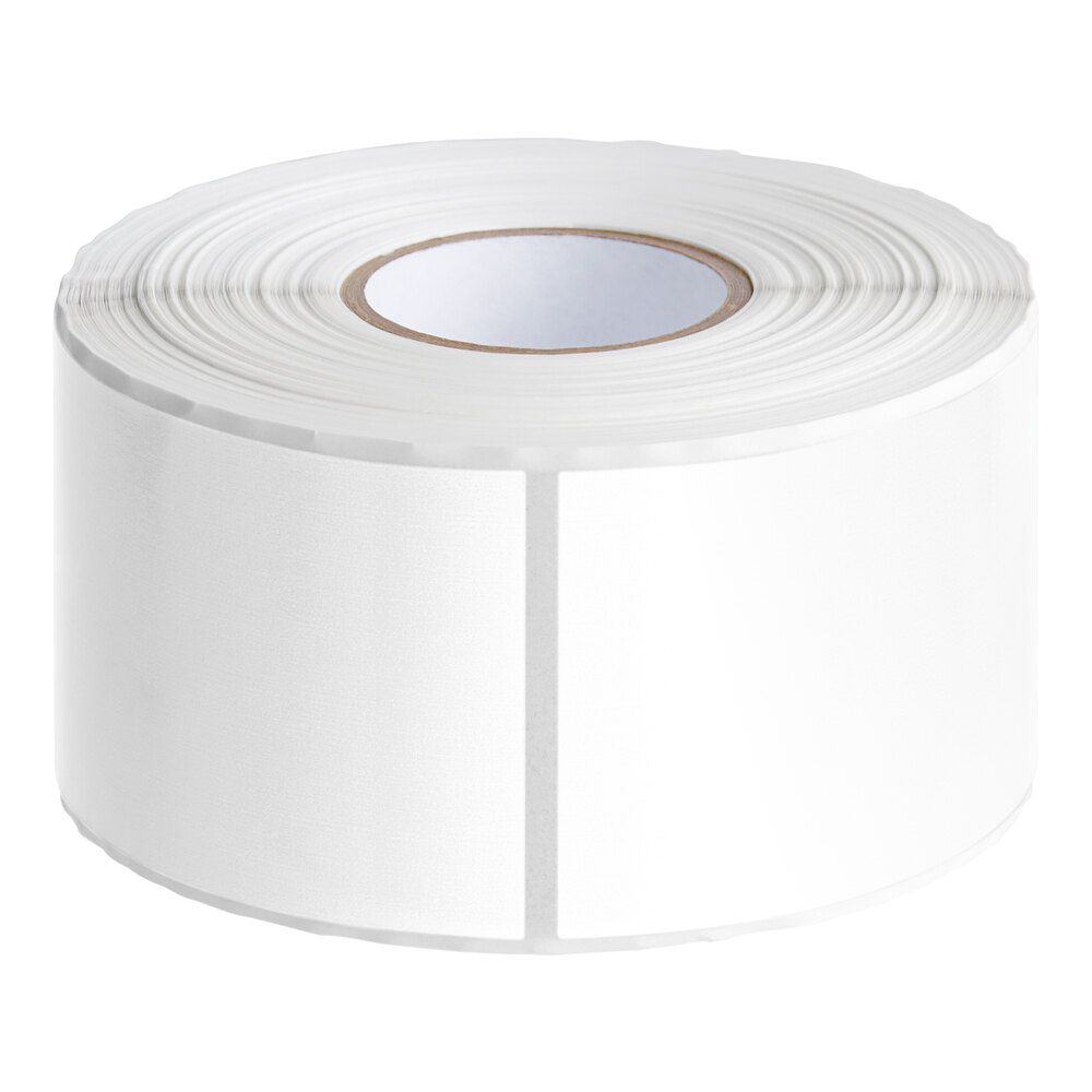 Lavex 2" x 4" White Semi-Gloss Paper Permanent Rectangular Inventory Label - 500/Roll