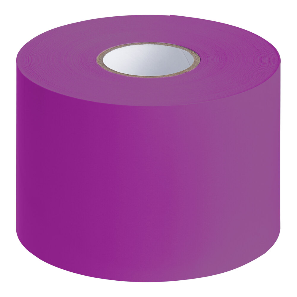 Lavex 3" x 9" Purple Semi-Gloss Paper Permanent Rectangular Inventory Label - 250/Roll