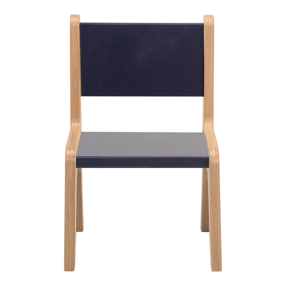 Whitney Brothers CR2510S Whitney Plus 10" Wood Children's Chair with Whitney Blue Seat and Back