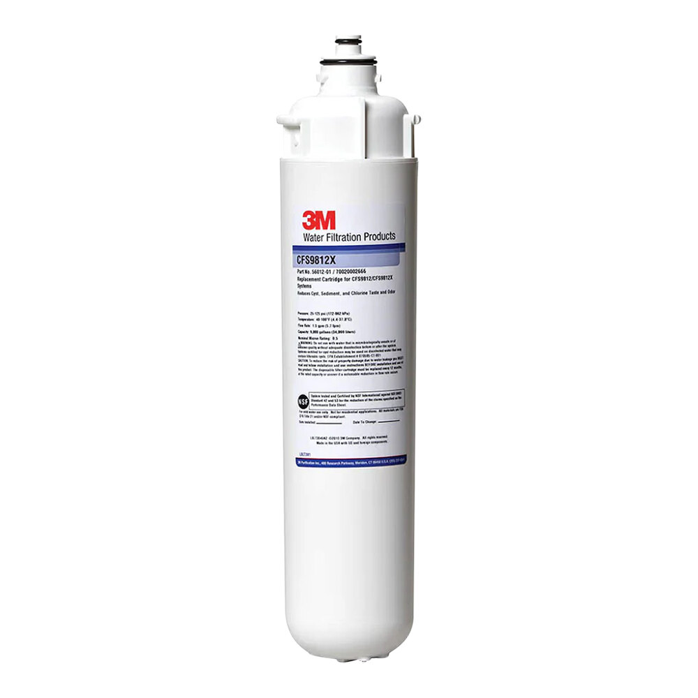 3M Water Filtration Products 5631608 14 3/8" Retrofit Sediment, Cyst, Chlorine Taste and Odor Reduction Cartridge - 0.5 Micron and 1.5 GPM