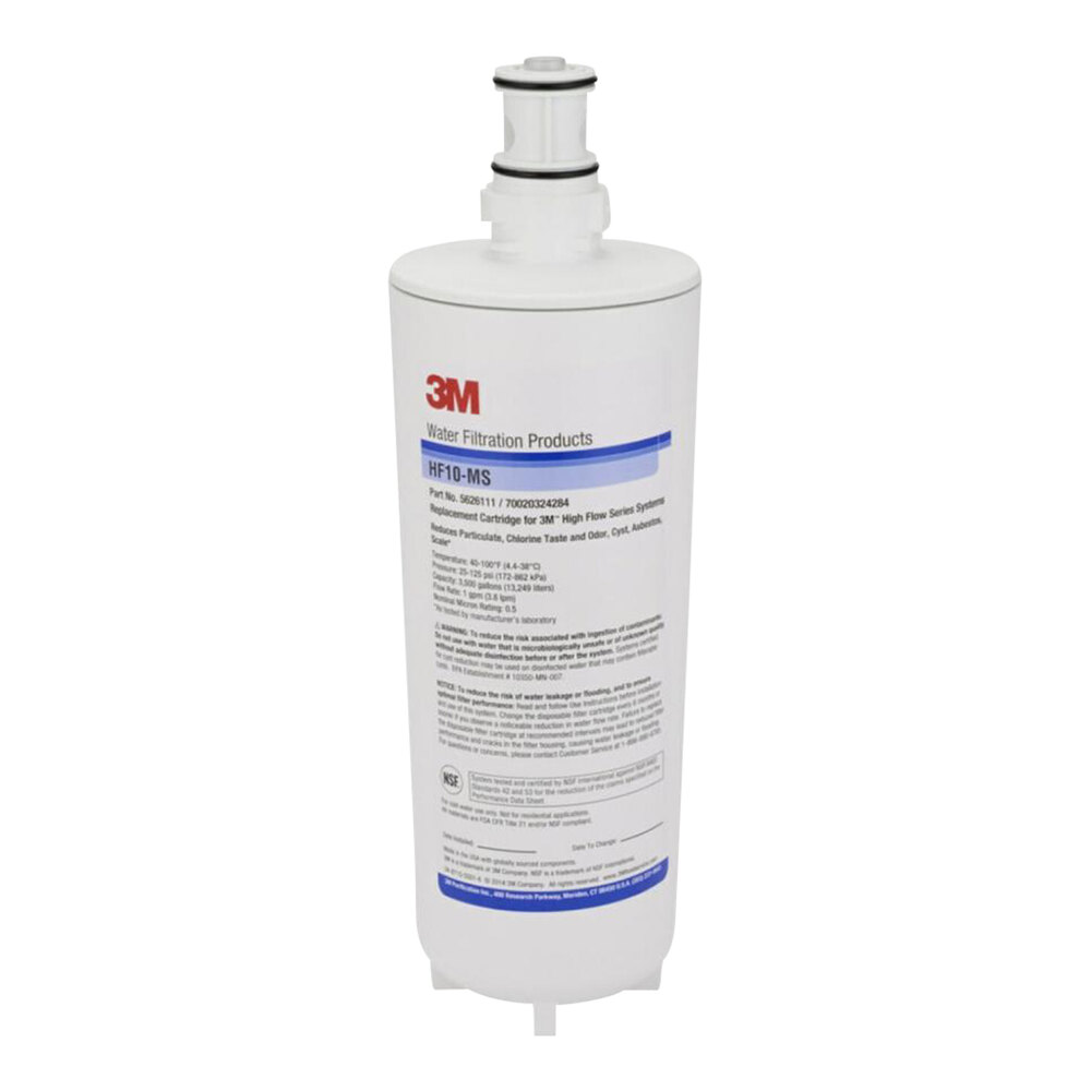 3M Water Filtration Products HF10-MS Replacement Cartridge for BREW110-MS Water Filtration System - 0.5 Micron and 1 GPM