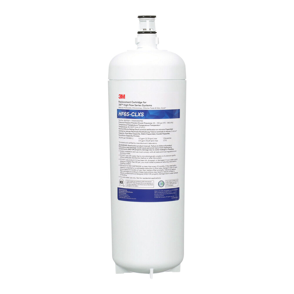 3M Water Filtration Products 5637227 High Flow Series HF65-CLXS Filter Cartridge - 5 Micron Rating and 3.5 GPM