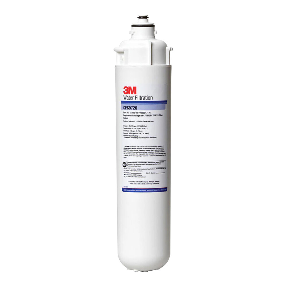 3M Water Filtration Products 5631603 14 3/8" Retrofit Sediment, Chlorine Taste and Odor Reduction Cartridge - 5 Micron and 1.5 GPM