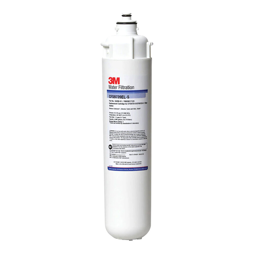 3M Water Filtration Products 5631706 18 11/16" Retrofit Sediment, Chlorine Taste and Odor Reduction Cartridge with Scale Inhibition - 5 Micron and 1.67 GPM
