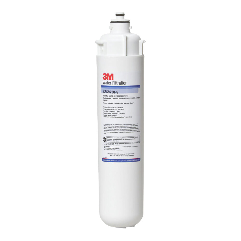 3M Water Filtration Products 5631602 14 3/8" Retrofit Sediment, Chlorine Taste and Odor Reduction Cartridge with Scale Inhibition - 5 Micron and 1.5 GPM