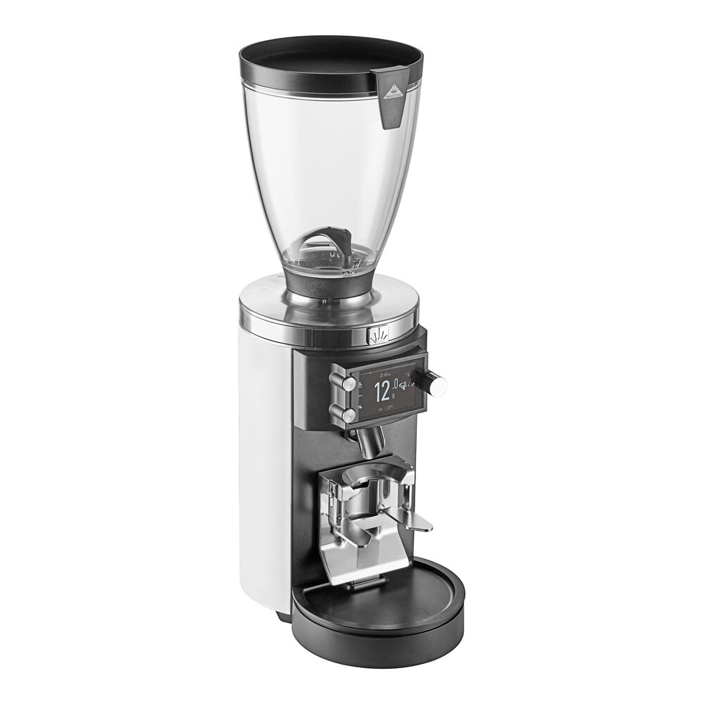 Mahlkonig E65W GBS 2.6 lb. White Grind-by-Sync Espresso Grinder - 120V