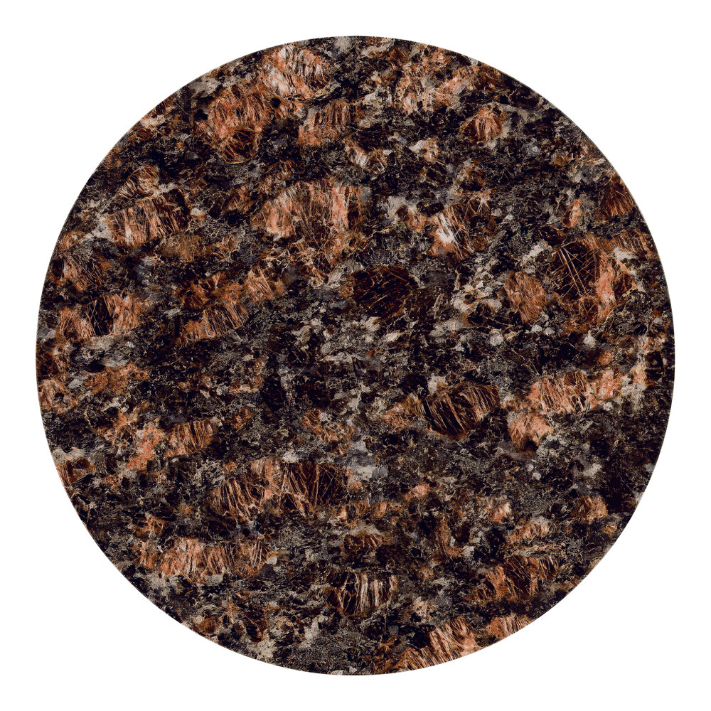 Art Marble Furniture G215 48" Round Tan Brown Granite Tabletop