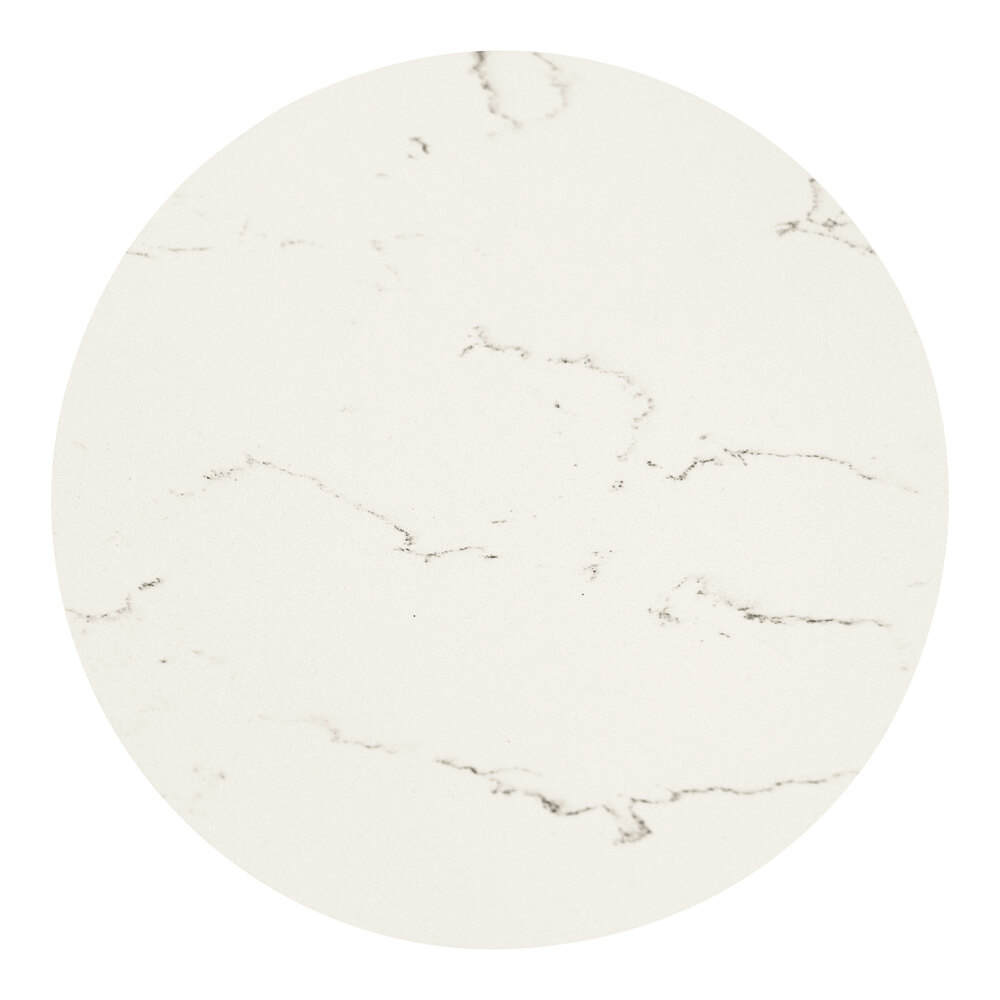 Art Marble Furniture Q401 36" Round Carrera White Quartz Tabletop