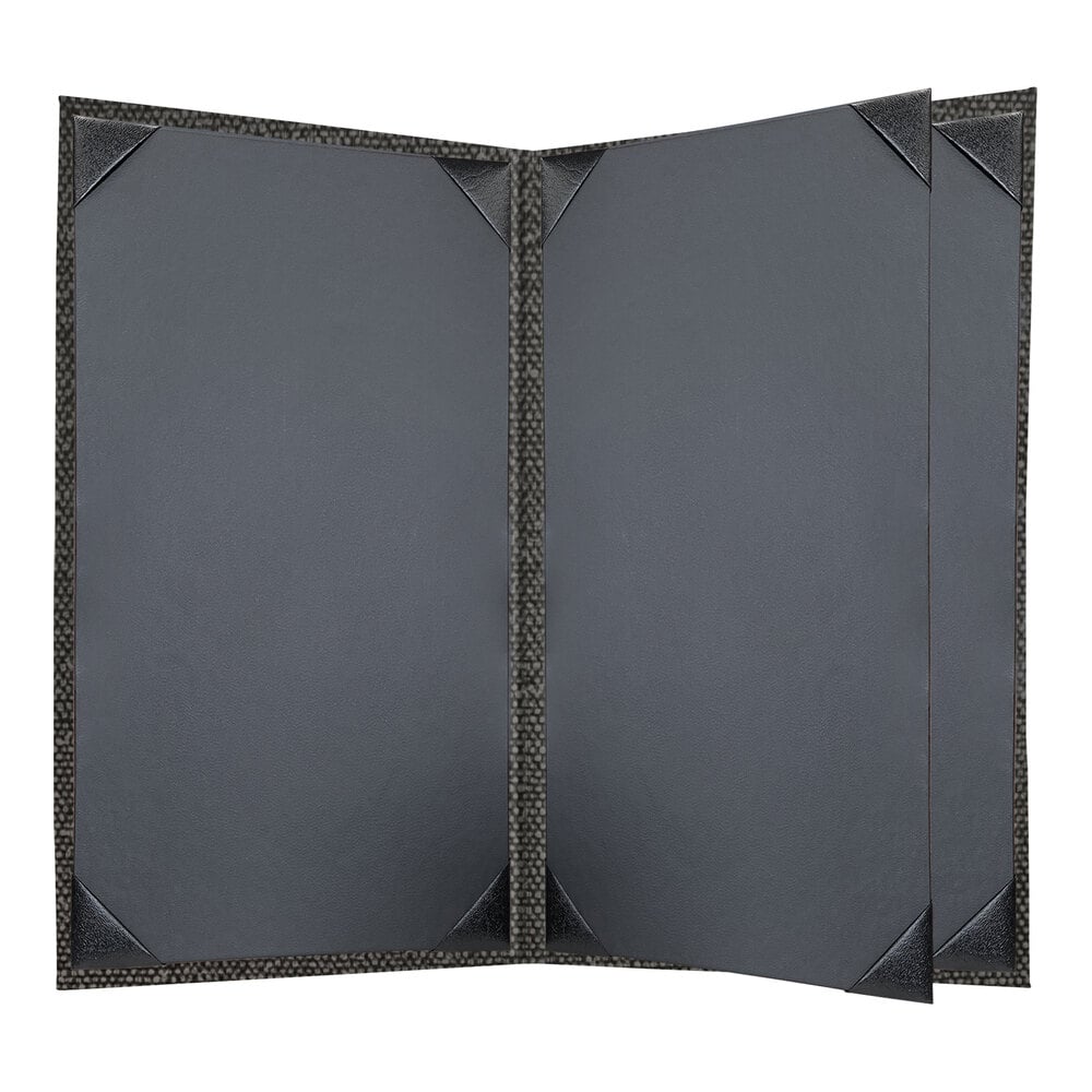 H. Risch, Inc. Milan 8 1/2" x 14" Customizable Mystic 4-View Menu Cover - 25/Case