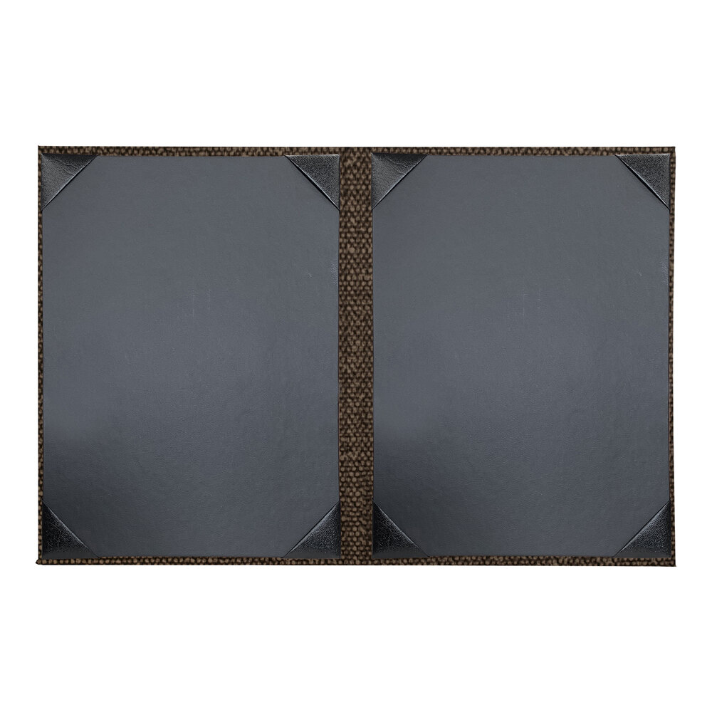 H. Risch, Inc. Milan 8 1/2" x 11" Customizable Petra 2-View Menu Cover - 25/Case