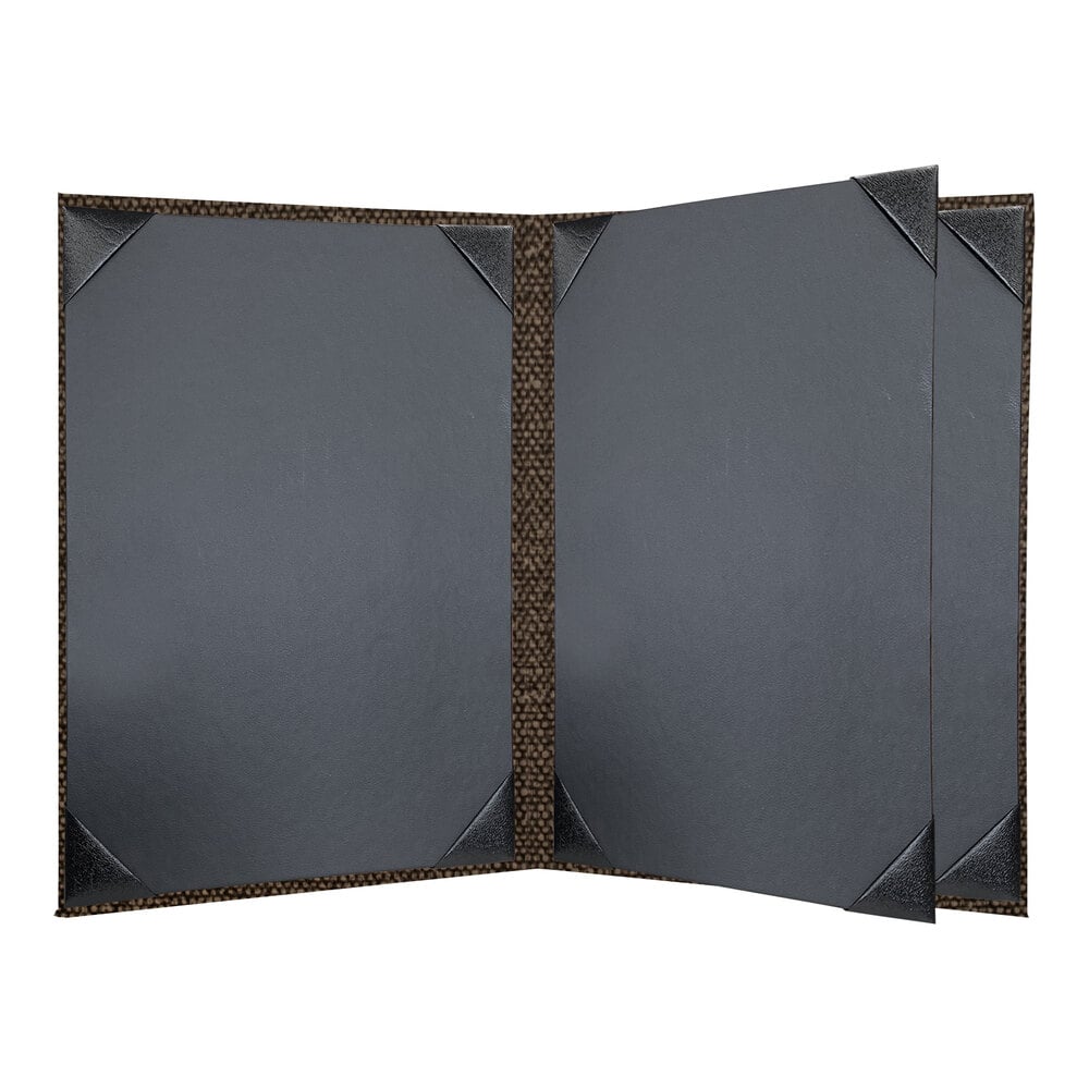 H. Risch, Inc. Milan 8 1/2" x 11" Customizable Petra 4-View Menu Cover - 25/Case