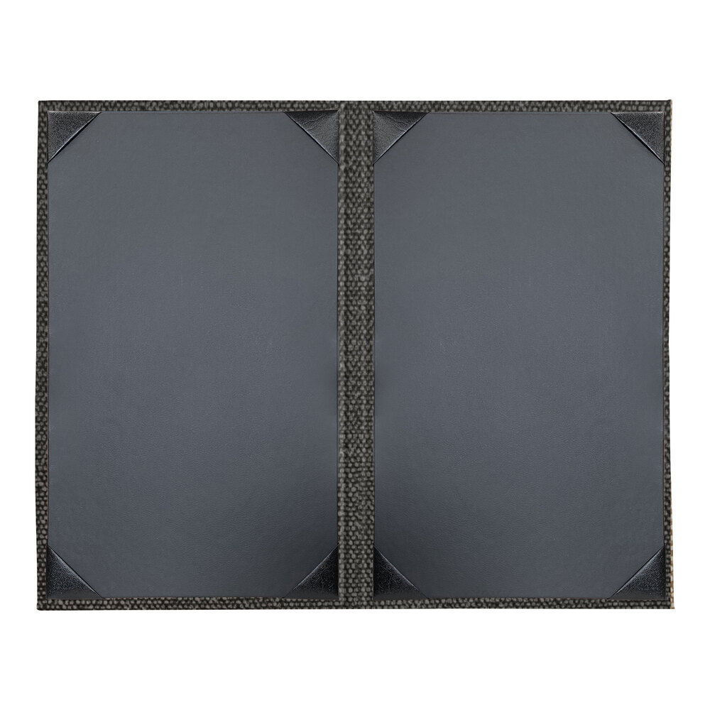 H. Risch, Inc. Milan 8 1/2" x 14" Customizable Mystic 2-View Menu Cover - 25/Case