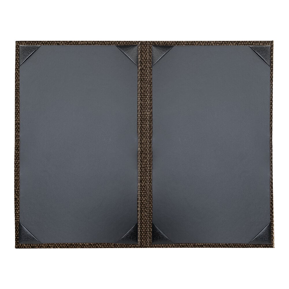 H. Risch, Inc. Milan 8 1/2" x 14" Customizable Petra 2-View Menu Cover - 25/Case