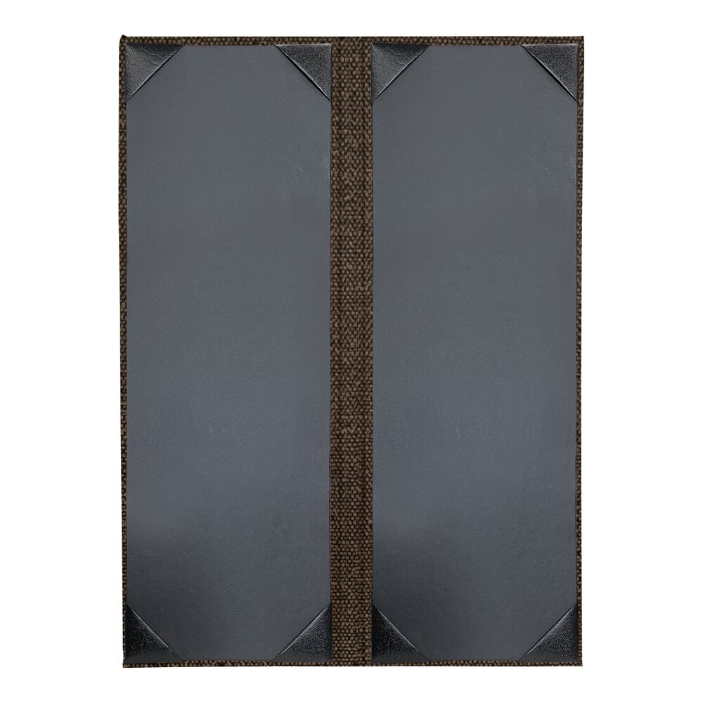 H. Risch, Inc. Milan 4 1/4" x 14" Customizable Petra 2-View Menu Cover - 25/Case