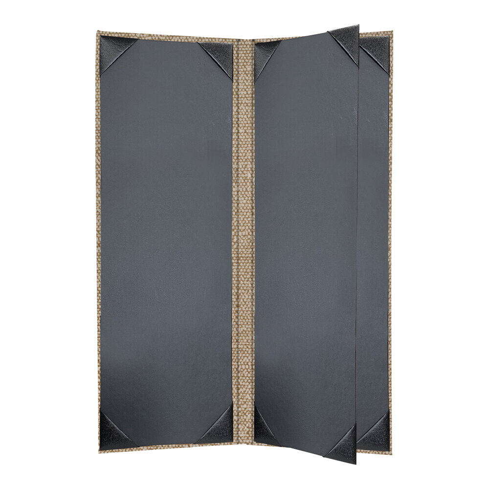 H. Risch, Inc. Milan 4 1/4" x 11" Customizable Mineral 4-View Menu Cover - 25/Case