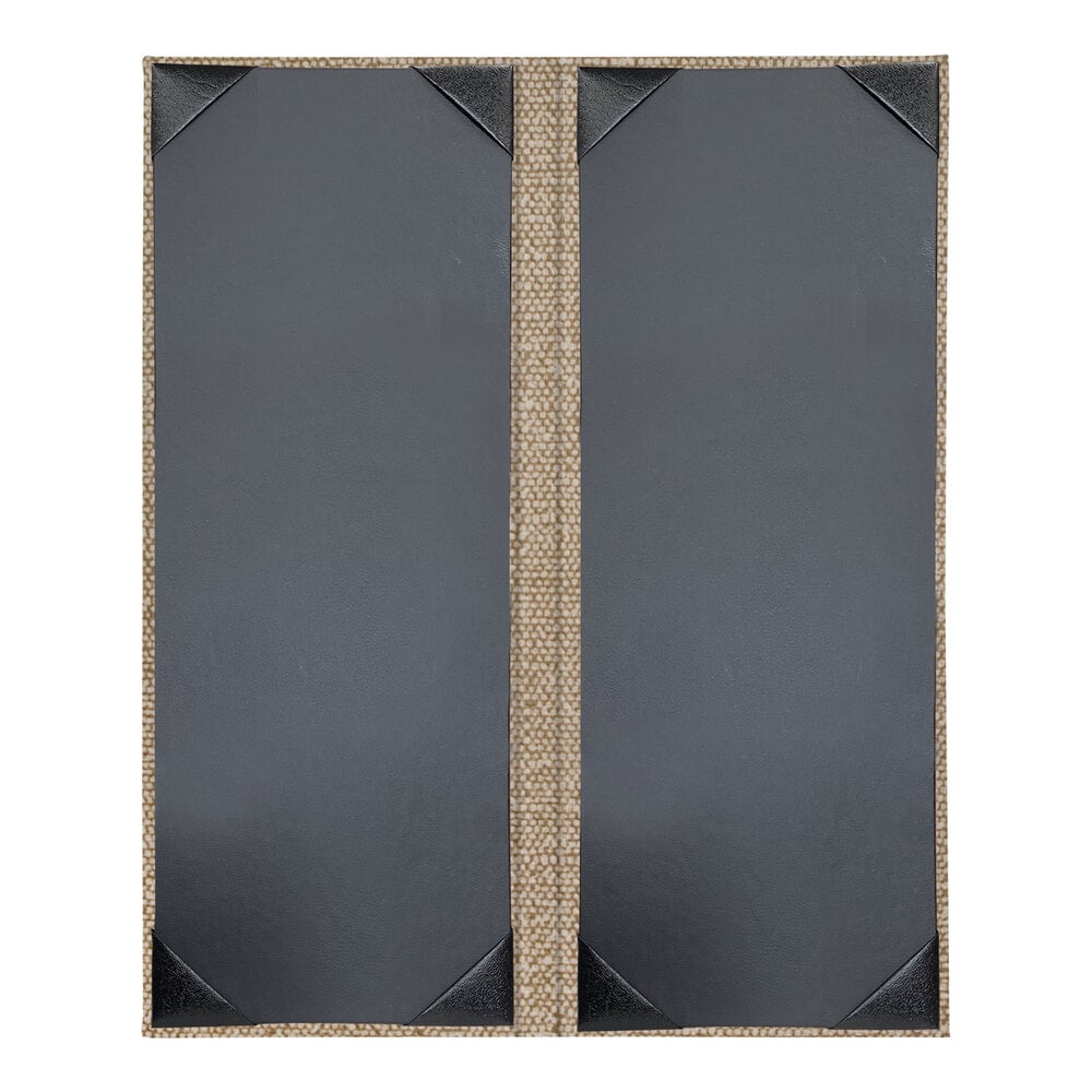 H. Risch, Inc. Milan 4 1/4" x 11" Customizable Mineral 2-View Menu Cover - 25/Case