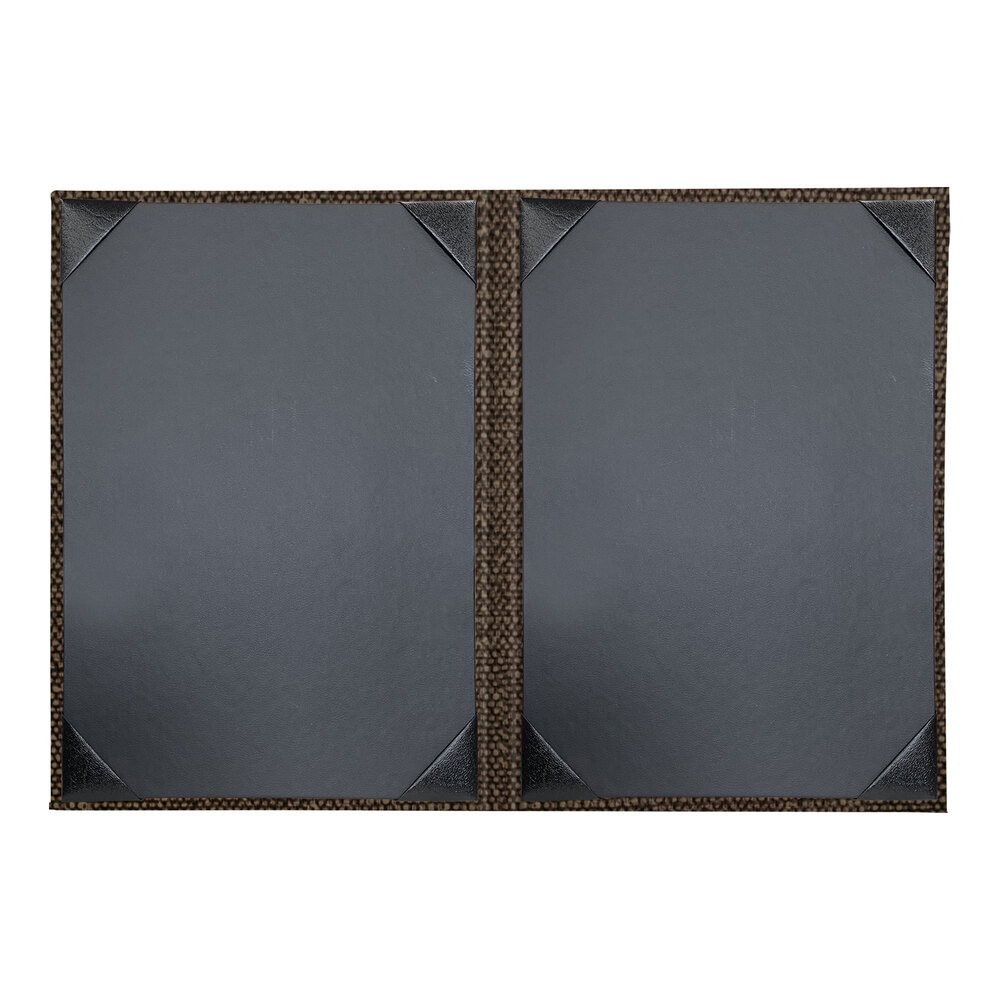 H. Risch, Inc. Milan 5 1/2" x 8 1/2" Customizable Petra 2-View Menu Cover - 25/Case