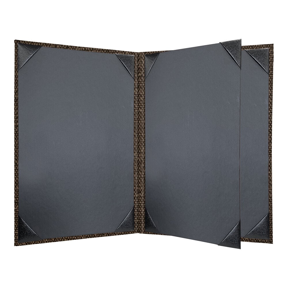 H. Risch, Inc. Milan 5 1/2" x 8 1/2" Customizable Petra 4-View Menu Cover - 25/Case