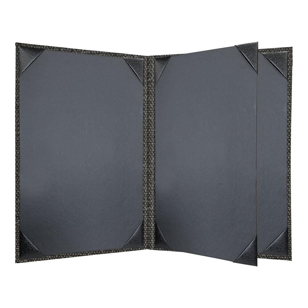 H. Risch, Inc. Milan 5 1/2" x 8 1/2" Customizable Mystic 4-View Menu Cover - 25/Case