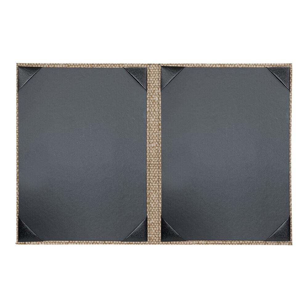 H. Risch, Inc. Milan 8 1/2" x 11" Customizable Mineral 2-View Menu Cover - 25/Case