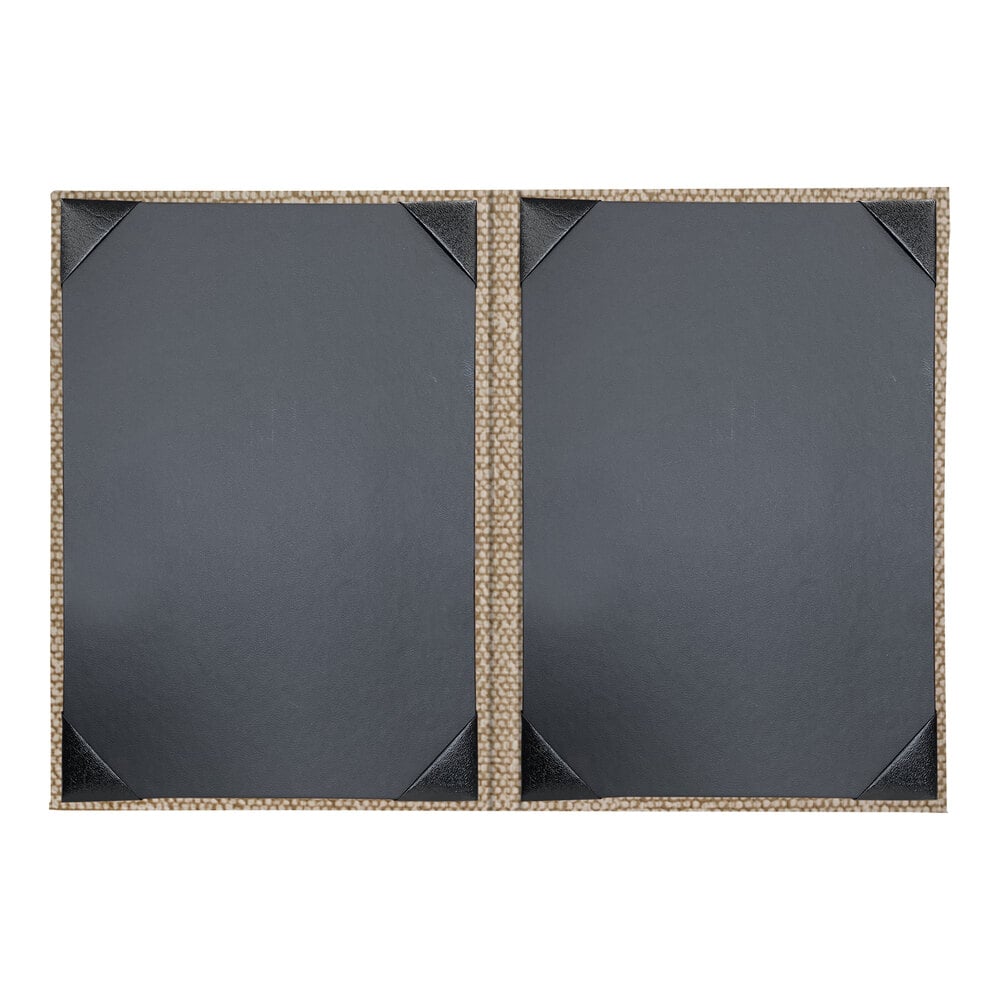 H. Risch, Inc. Milan 5 1/2" x 8 1/2" Customizable Mineral 2-View Menu Cover - 25/Case