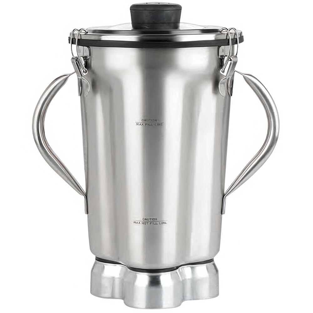 Waring 704350 1 Gallon Blender Container with Stainless Steel Lid for Commercial Blenders
