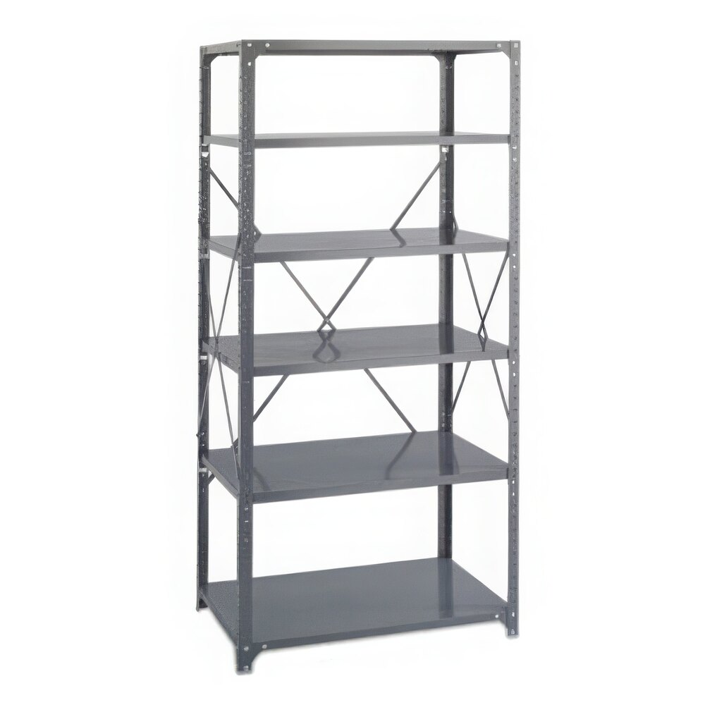 Safco 6270 Dark Gray 5 Shelf Commercial Steel Shelving Unit - 36" x 24" x 75"