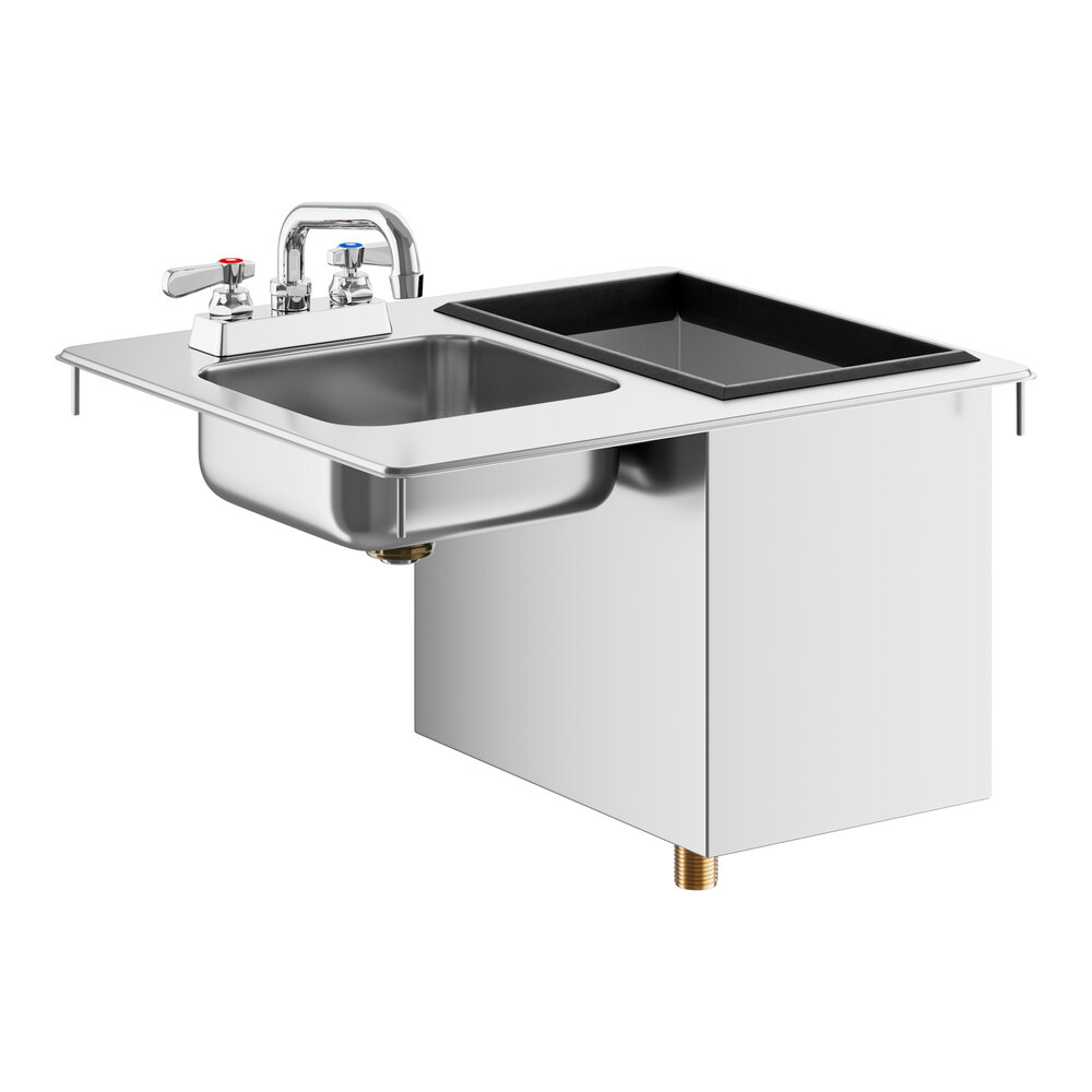 Advance Tabco D-24-SIBL Stainless Steel Drop-In Hand Sink with Ice Bin - 21" x 18"