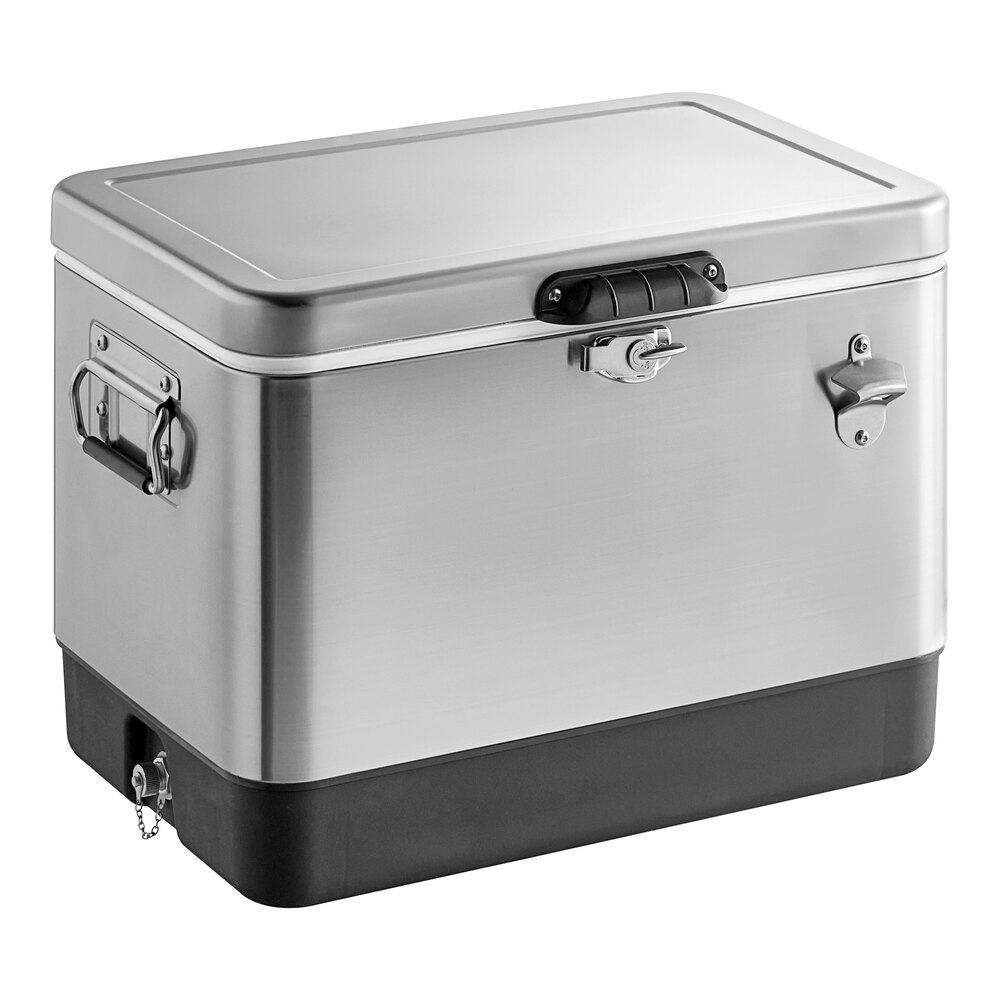 Choice 54 Qt. Stainless Steel Beverage Cooler
