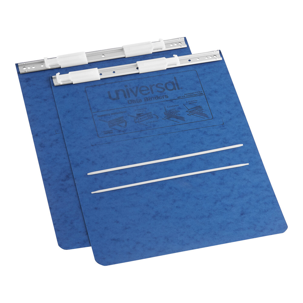 UNV15432 9 1/2" x 11" Top Bound Hanging Data Post Binder - 6" Capacity with 2 Fasteners, Blue