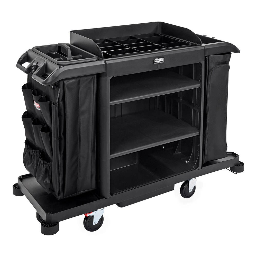 Rubbermaid® 2202527 Full Size Housekeeping Cart with Accessory Bundle