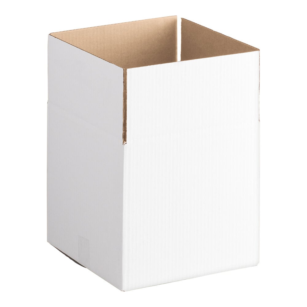 Lavex 12" x 12" x 12" White Customizable Corrugated RSC Shipping Box - 25/Case