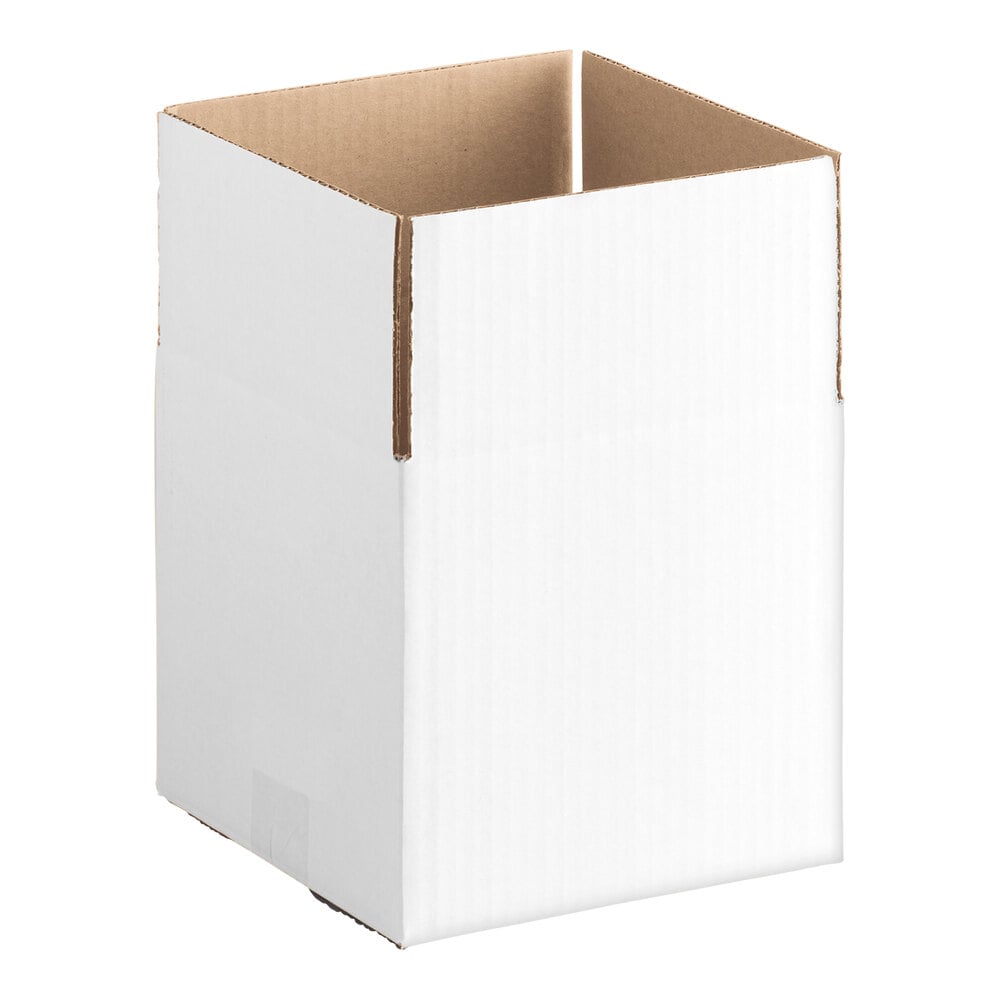 Lavex 8" x 8" x 8" White Customizable Corrugated RSC Shipping Box - 25/Case