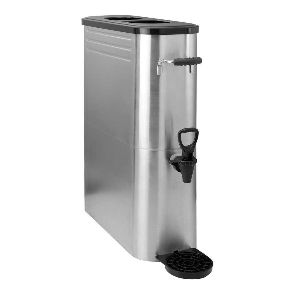 Service Ideas ITSLS5GPL 5 Gallon Slim Brushed Stainless Steel Iced Tea Dispenser