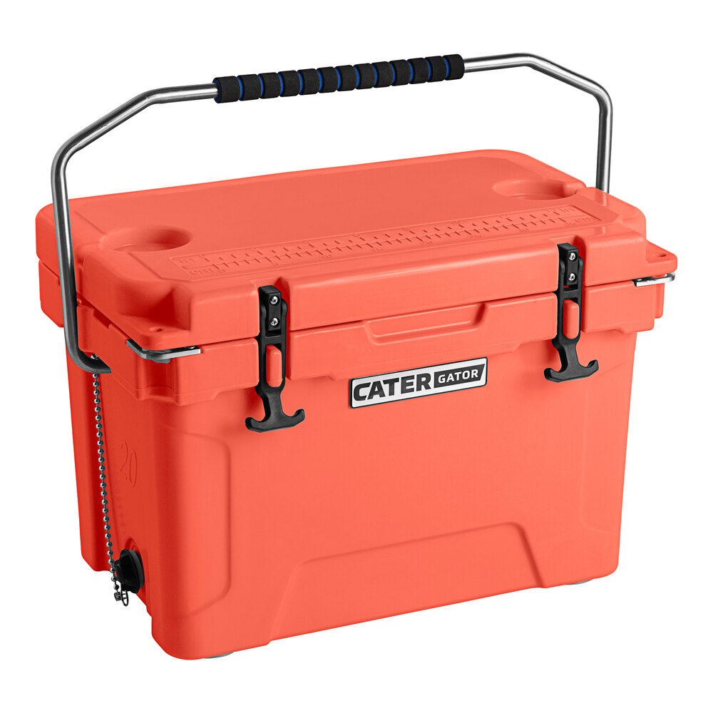 CaterGator CG20CL Coral 20 Qt. Rotomolded Outdoor Cooler / Ice Chest