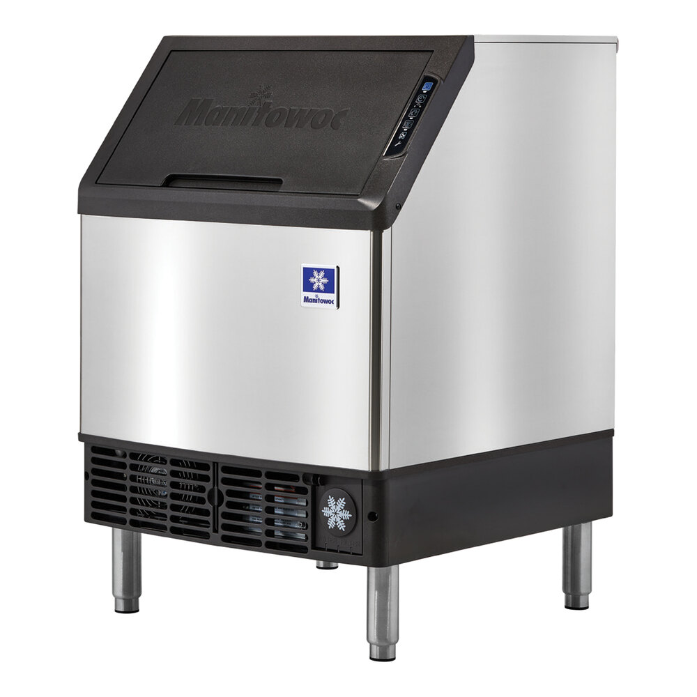 Manitowoc UYP0140A-161BX NEO 26" Air Cooled Undercounter Half Dice Cube Ice Machine with 90 lb. Bin - 115V, 145 lb.