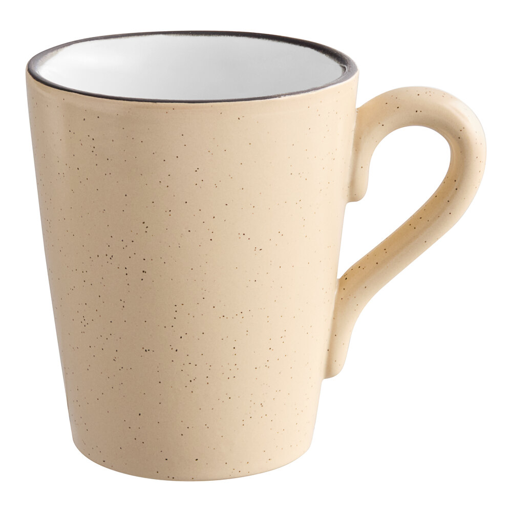 Acopa Embers 10 oz. Harvest Tan Matte Stoneware Mug - Sample