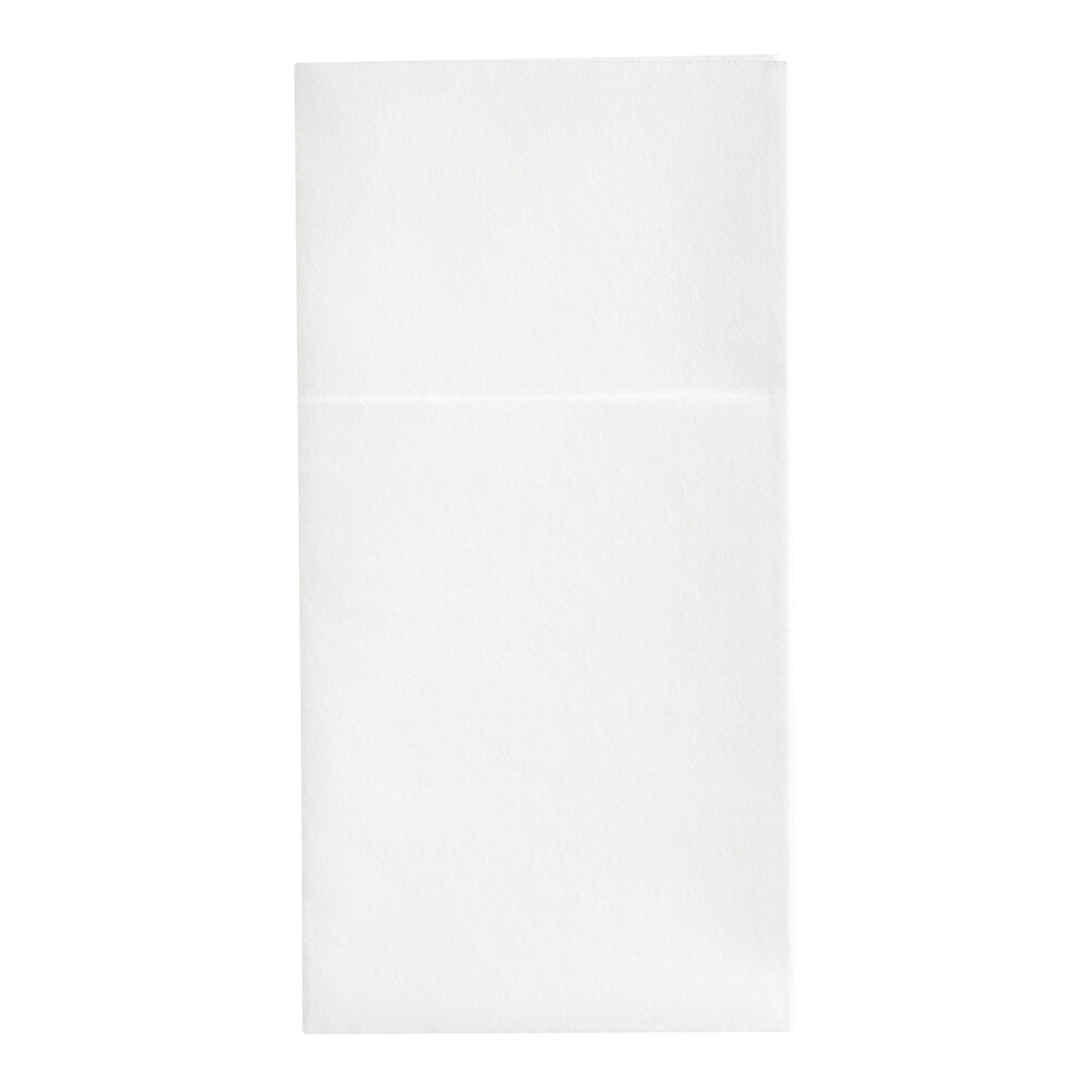 Choice White Customizable Linen-Feel Pocket Fold Dinner Napkin - 300/Case