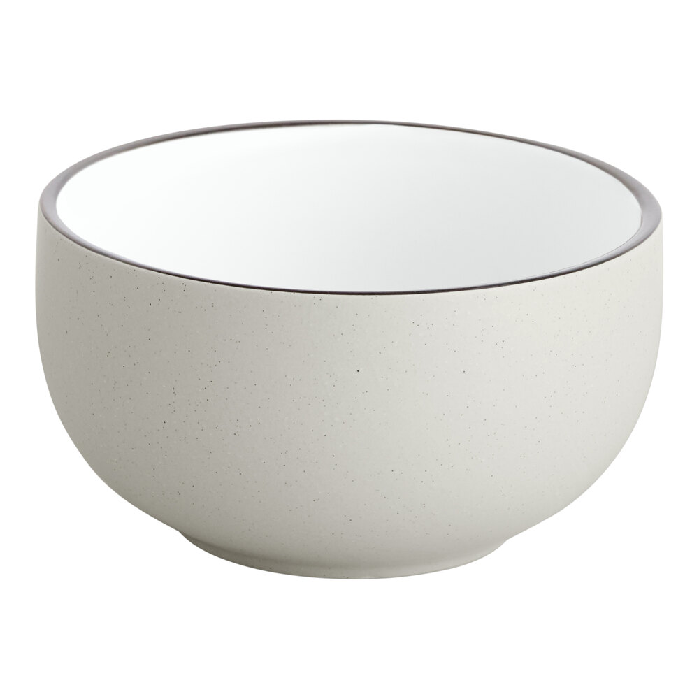 Acopa Embers 13 oz. Grey Matte Stoneware Bowl - Sample
