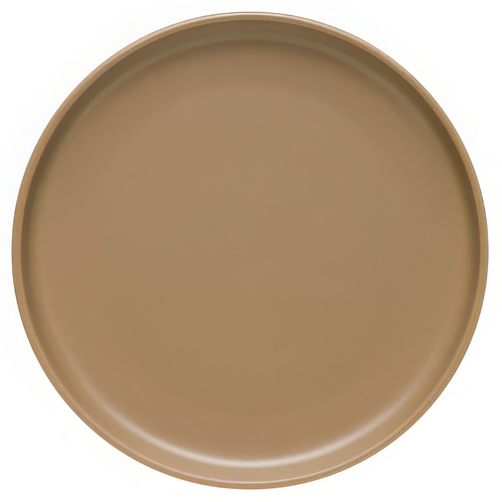 Libbey Driftstone 9" Sand Satin Matte Porcelain Flat Coupe Plate - Sample