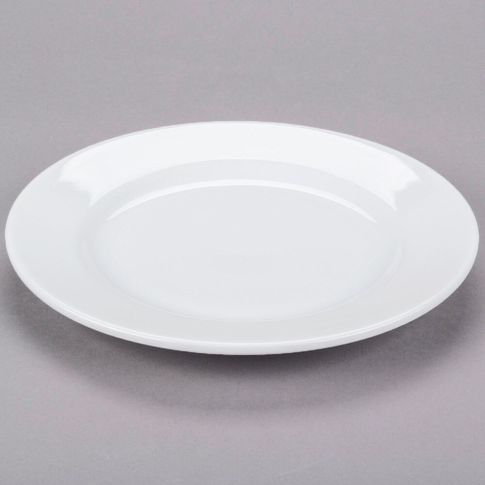 Libbey Reflections 10 7/8" Aluma White Porcelain Plate - Sample