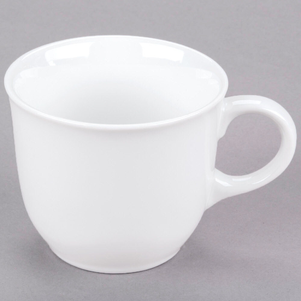 Libbey Reflections 8 oz. Aluma White Porcelain Tea Cup - Sample