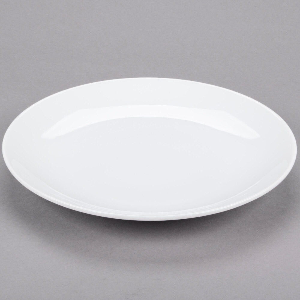 Libbey Reflections 6 1/4" Aluma White Porcelain Coupe Plate - Sample