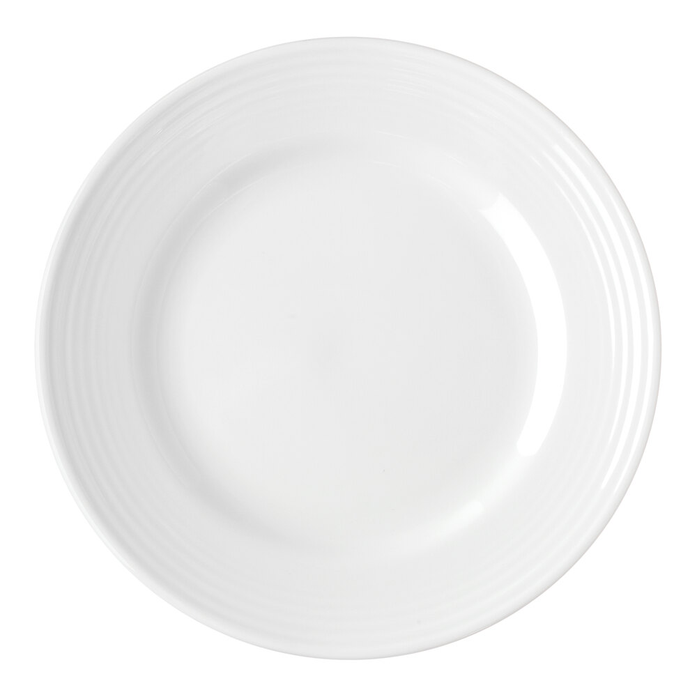 Reserve by Libbey Repetition 6 5/8" Aluma White Porcelain Plate - Sample