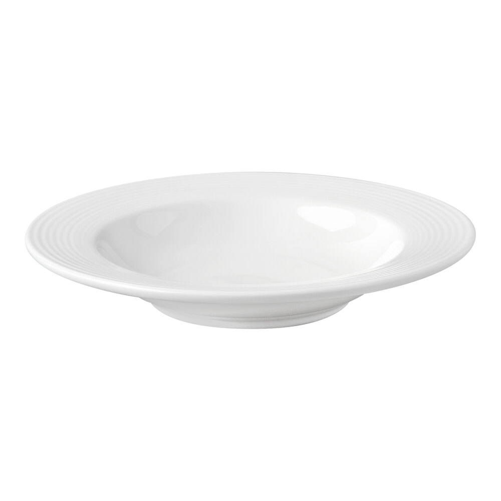 Reserve by Libbey Repetition 13 oz. Aluma White Porcelain Soup Bowl - Sample