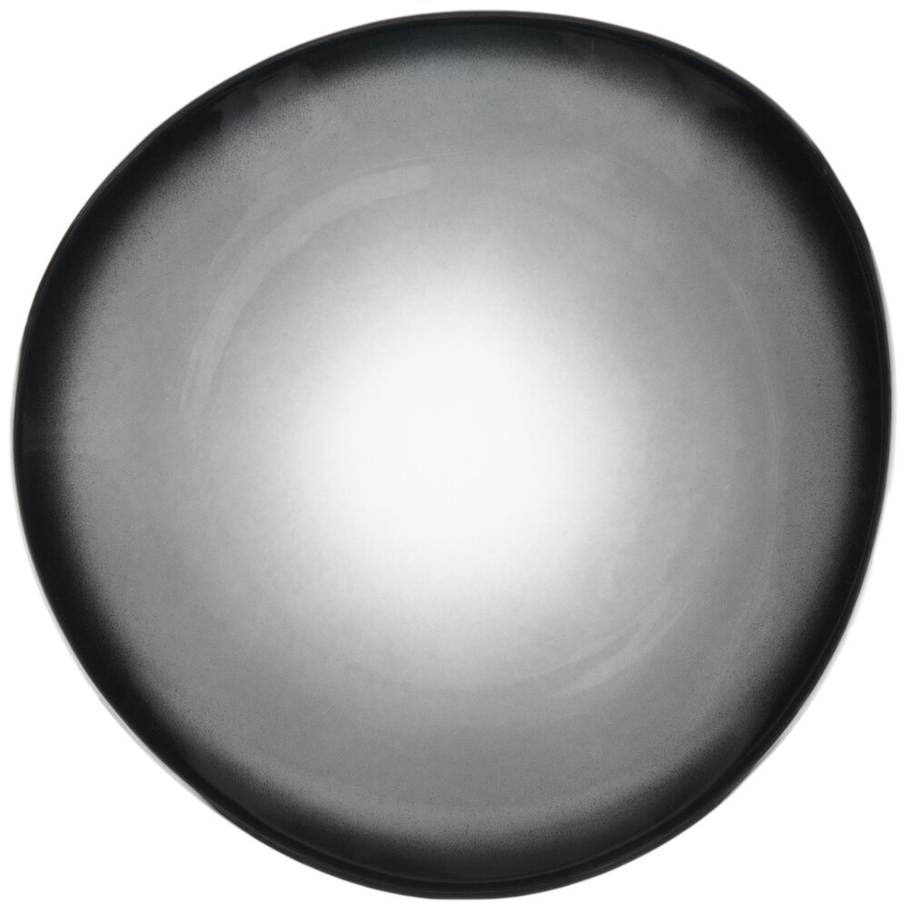Reserve by Libbey Pebblebrook 10 3/8" Obsidian Organic Porcelain Plate - Sample