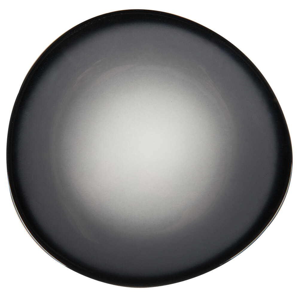 Reserve by Libbey Pebblebrook 6 7/8" Obsidian Organic Porcelain Plate - Sample