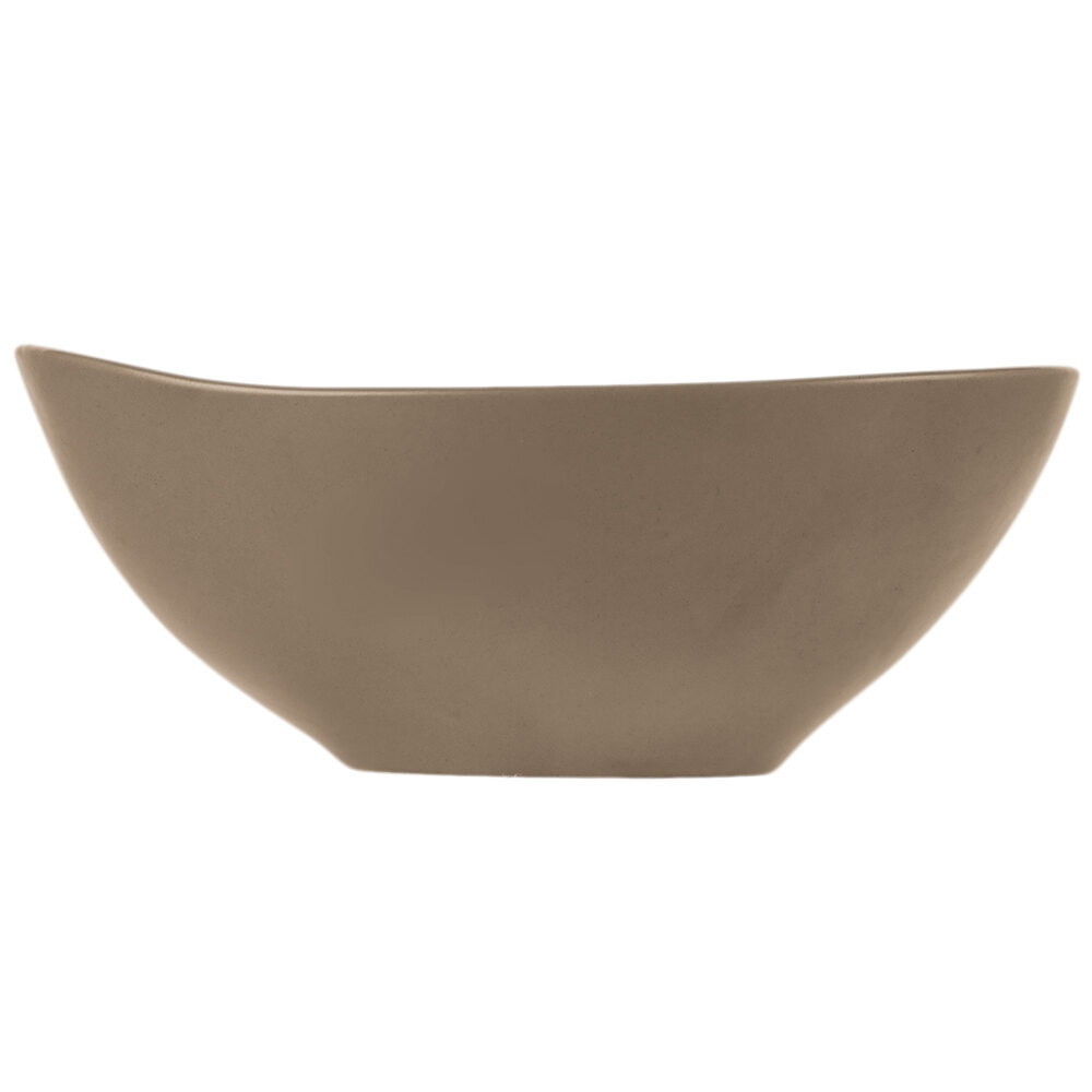 Libbey Driftstone 38 oz. Sand Satin Matte Organic Porcelain Bowl - Sample