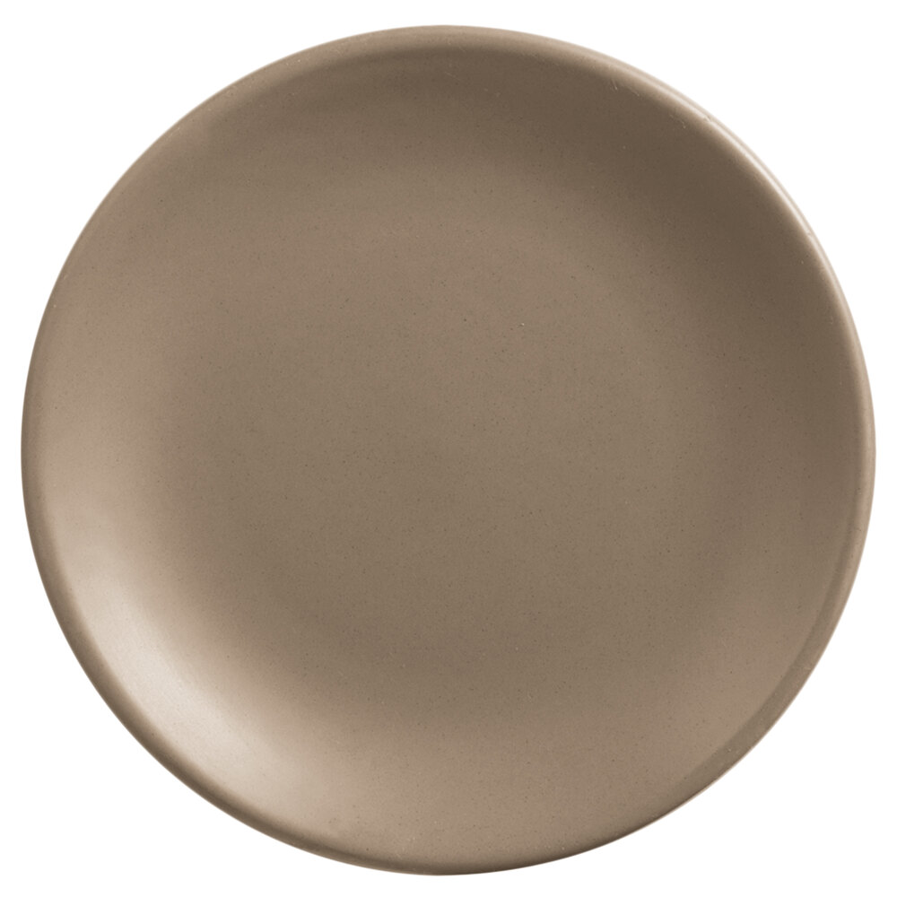 Libbey Driftstone 11" Sand Satin Matte Porcelain Coupe Plate - Sample
